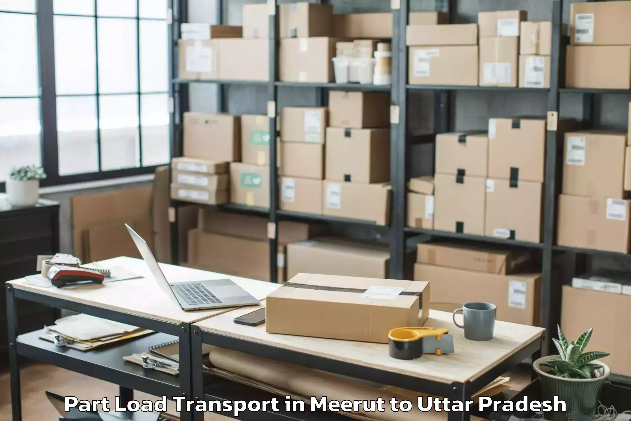 Book Meerut to Bhinga Part Load Transport Online